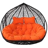 Outdoor 2-Personen-Eierstuhl-Kissen Ersatz – Doppel-Hängeschaukel-Hängematten-Kissen für 2-Sitzer-Korbstuhl – bequemes und langlebiges Kissen