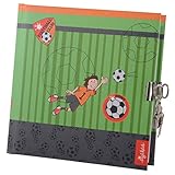 goldbuch 44263 Tagebuch Kily Keeper, Geheim Diary, Journal mit 96 weiße Seiten, 16,5 x 16,5 cm, Schloss mit 2 Schlüsseln, Laminierter Kunstdruck, Buch Grün/schwarz