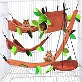 5-teiliges Hamster-Hängematten-Set für Sugar Glider – Käfigzubehör und Spielzeug für Kleintiere Enthält Hängematte, Versteck, Tunnel, Schaukel – ideal für kleine Hamster, Rennmäuse und Sugar Glider