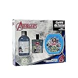 Corine de Farme - Avengers Set mit Eau de Toilette 50 ml, Schaumbad 300 ml und Brotdose – Geschenk für Jungen – Duft für Kinder, Duft Apfel Gourmande – Fruchtiges Gel 3-in-1