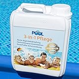 zooprinz 3-in-1 Poolreinigung Wasserpflege - Ideale 2 L - gegen Algen und Ablagerungen im Pool – Perfekte Desinfektion und Säuberung von Planschbecken Schwimmbad– für klares Wasser