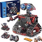 VEPOWER Technik Roboter Kinder Bauspielzeug, 4 in 1 App & Fernsteuerung Wall-Roboter/Technik/Panzer Roboticset Spielzeug, Kreatives Geschenk für Kinder ab 6-12+ Jungen Mädchen (560 Stück)
