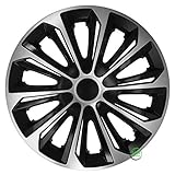 J&J AUTOMOTIVE | 15' Radkappen Radzierblenden 4er Set 15 Zoll Alu-Optik-Schwarz Strong, Radabdeckung, Radkappen, Zierblenden, Zierkappen, Radblenden, Felgen, Radzierblenden