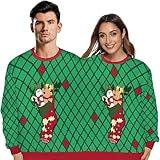 Halloween Herbst Winter Kostüm Europäischer und Digitaldruck und Paare Overall Rundhals Sweatshirt (E One Size)