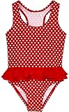 Playshoes UV-Schutz Badeanzug Mädchen Schwimmanzug Badebekleidung, Punkte, 98/104
