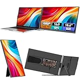Kwumsy Tragbarer Monitor Für Laptop-15.6 Zoll Laptop Monitor Erweiterung All Laptops, 1920×1080P FHD IPS Laptop Monitor Extension Für Laptop, Portable Abnehmbarer Bildschirm für Wins/Mac/Chrome.