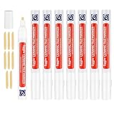 8 Stück Fugenstift Weiß, Fugenweiß Stift für Fliesen im Badezimmer, Fugenstift mit Ersatzspitze, Reparaturstift, Fugen Reparatur Stift für Fliesen Wand Bodenfliesenfuge Boden Küchen und Badezimmern