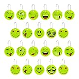 Parastar 22 Stück Reflektoren Kinder, Kinder Sicherheits Reflektor Smiley Schlüsselanhänger Kinder Sicherheit Reflektor Anhänger Kinder für Schulranzen, Rucksäcke, Wandern, Nachtlaufen und Radfahren