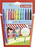 STABILO - Filzstift - power - 12er Pack - mit 12 verschiedenen Farben