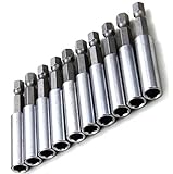 10 Stück Bithalter magnetisch Bohrer Bohrmaschine Verlängerung Halter 1/4 Zoll Sechskantschaft Schnellwechsel 6.35mm für elektrische Bohrm