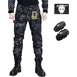ATAIRSOFT Männer Kampfhose Armee Militärische Taktische Airsoft Paintball Schießen BDU Hose mit Knieschützern TYP L