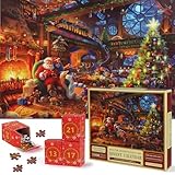 Puzzle Adventskalender 2024 für Kinder und Erwachsene - 1008 Teile Puzzle 24 Tage Weihnachten Countdown Kalender - Familienspiel Weihnachtsgeschenke für Kinder Erwachsene