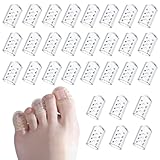 30 Stück Anti-Reibungs-Zehenschutz aus Silikon Atmungsaktiv Zehenschutz Zehenschutz Silikon Transparen Zehenkappen Schutz Zehenschutz Verhindert Blasen und Reibung für Damen und Herren