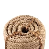 Natürliches Hanfseil, 35 mm/7 m, für Sicherheit im Freien, Landhandwerk, DIY, nordische Heimdekoration, Jute-Schnur für Katzenkratzen und Haustierzubehör