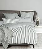 Janine Bettwäsche Kissenbezug 80x80cm Chinchilla S - weicher Bettbezug aus Edelflanell - mit Reißverschluss - 100% Baumwolle - Öko-Tex - salbeigrün