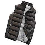 Generisch stepwesteweste herren Weste Herren Outdoor Steppweste Leicht Warme ärmellose Daunenweste Softshell Puffer Winterweste Herrenwesten Arbeitsweste mit Reißverschluss Taschen