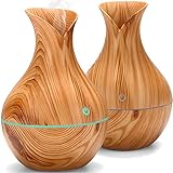 Retoo Aroma Diffuser, Ultraschall Aromatherapie mit mit Farben Licht LED, Beleuchtung, Luftbefeuchter 150 ml, Elektrisch Öle Diffusor, Duftöl, Aroma Ätherische Öle, Duftlampe für Zuhause Büro, Holz