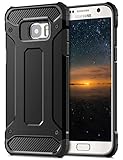Coolden für Samsung Galaxy S7 Hülle Premium [Armor Serie] Outdoor Stoßfest Schutzhülle Case Silikon TPU + PC Bumper Cover Doppelschichter Handyhülle für Samsung Galaxy S7 (Schwarz)