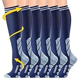 3 Paar Kompressionsstrümpfe Herren Damen, Stützstrümpfe, Compression Socks, Kompressionssocken, Thrombosestrümpfe für Erholung, Laufen, Reise, Flug, Shifahren, Alltag