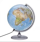 ORBIT GLOBES & MAPS Schülerglobus Doppelbild Leuchtglobus 30cm deutsch mit LED Beleuchtung, Aktuelles Kartenbild von 2025
