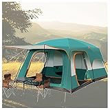 Pop-Up-Festivalzelt für 5 bis 8 Personen, zwei Räume und ein Wohnzimmer, Belüftung, Pop-Up-Zelt, leicht, stabil, einfach aufzubauen, Zelt für Familiencamping, Wandern, Party