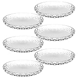 Leonardo Cucina Optic Teller 6er Set, mikrowellen- & spühlmaschinengeeignete tiefe Schale mit runden Akzenten, Klarglas, ∅ 18 cm, 066339