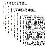 KQDRAVINE 15 Blätter Buchstaben Aufkleber, 3780 Stück Zahlen Aufkleber Kit Klebebuchstaben Wetterfest Zahl Letter Stickers für DIY Scrapbook Kunsthandwerk Karte Grußkarte Postfach Adressnummer