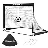 Bagail Fußballtor, Pop-up-Fußballnetz mit Zieltor, Erdnägeln und tragbarer Tragetasche, einfach zu montieren, ideal für Gartentraining und Freizeitspiele