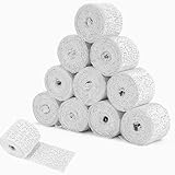 KBIBCK 7,5 x 270 cm Gipsbinden Set, 10er Set gipsabdruck babybauch, babybauch gipsabdruck set, Gips Abdruck Binden zum Basteln und Modellieren, Weiß