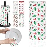 4 Stile Papierrolle Seidenpapierhandtücher 10 m – Weihnachtspapierhandtücher, dick, stark und saugfähig, Urlaub für Weihnachtsdekorationen, Weihnachten, Küche, Toilettenpapier (4P, Einheitsgröße