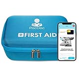 PocDoc Premium - Smarter Verbandskasten mit Erste Hilfe APP (iOS & Android) - KFZ DIN 13164 fürs Auto & Zuhause + Kühlkompresse, Pinzette & Wundreinigungstücher