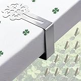 CUNGLIN Tischtuchklammern Edelstahl 10 Stück, Tischdeckenklammer Tischabdeckungsklemmen für Dicke Tische, Gartentisch, Restaurant, Familie Esstisch Draußen Tischdecke Clips