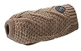 HUNTER Hundepullover MALMÖ, Farbe: beige, klassisches Zopfstrick-Muster, wärmend & bequem, elastisch für optimalen Sitz, reflektierend für mehr Sichtbarkeit, waschbar bei 30°C, Größe: 25