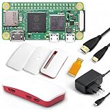 Raspberry Pi Zero 2 W Starter-Set | 5.1V 2.5A Netzteil | Gehäuse mit 3 Abdeckungen | Micro HDMI Adapter | Raspberry Pi Zero 2 W