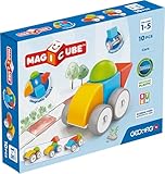 Magnetbausteine - GEOMAG - Magicube 308 - 10 Stück - Verschiedene Formen - Fahrzeuge - Recycelter Kunststoff
