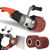 Satiniermaschine, Bürstenschleifer 1400W 220V Schleifmaschine mit Satinierwalzen 3000 U/min Bürsten Maschine für Ø 100-120 mm Polierwalzen Bürstenschleifer Elektrische Walzenschleifmaschine