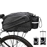 12L wasserdichte Fahrrad Gepäckträgertasche, Reißfestes, Wasserdichtes Gewebe, Ausziehbare Fahrradaufbewahrungstasche Mit Schultergurt Für Fahrräder, Elektrofahrräder Und Andere Pendlerfahrräder Usw