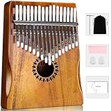 Newlam Kalimba Daumenklavier 17 Tasten Musikinstrument, Fingerklavier Instrument Klaviergeschenk für Kinder und Erwachsene Anfänger