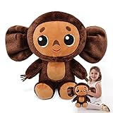LIVESTN Cheburashka Plüschtier, Großohriger Monkey Plüsch Puppe, Lustiger AFFE Gefülltes Plüschtier, Warmes Begleitergeschenk für Kinder