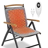 HIULLEN Sitzheizung Bürostuhl, Sitzkissen Beheizbar mit 9 Heizstufen 4 Timerstufen, 45 * 90 cm Beheiztes Sitzkissen, Elektrisches Heizkissen, Beheizbares Sitzkissen für BürostüHle Zuhause Usw