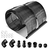 FANTASK Solar-Poolheizung 600x75 cm, Solarkollektor Poolheizung aus UV-beständiger PE, aufrollbaren Solarkollektoren, Pool Heizung für Pools bis 25800 L, Schwarz