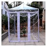 Transparenter Pop-Up-Pavillon-Überdachung, Zelt-Ersatz, 3 x 3 m, PVC-Seitenwände, sofortiger Schutz für den Außenbereich, wasserdicht, Regenschutz, rahmenlos, sofortige Vordächer