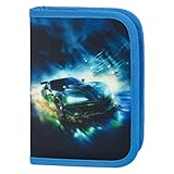 Baagl Federmäppchen für Jungen - Schüleretui, Federtasche, Federmappe für Schreibwaren - Etui, Federpenal, Schulmäppchen (Rennauto)