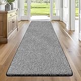 Enyhom Lang Flur Teppich Läufer 80x300cm, Waschbar rutschfest Teppichläufer Flurteppich Küchenteppich Läufer für Eingang Schlafzimmer Wohnzimmer Korridor Schwarz&Weiß