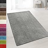 casa pura Teppich Wohnzimmer Grau Flauschiger Teppich 100x100cm Läufer, weicher Wohnteppich Deko für Schlafzimmer, Kinderzimmer, Flur mit antirutsch Unterseite, Shaggy Hochfloor Barcelona