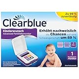 Clearblue Kinderwunsch Fertilitätsmonitor, Ovulationstest/Fruchtbarkeitstest für Frauen, 1 Touchscreen-Monitor, Zykluscomputer Eisprung, 89% erhöhte Chance schwanger zu werden