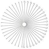 TOAOB 200 Stück Silber Edelstahl Nietstifte Kugelkopf und Flachen Kopfstifte 40 mm für Ohrring Schmuckherstellung