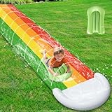 NAVESO Wasserrutsche Garten für Kinder, Wasserrutsche Kinder DraußEn, Aufblasbare Wasserrutsche, Single Waterslide mit Bodyboards, Wasser Rutsche, Wasserbahn KinderDraußEn(480 * 80cm)