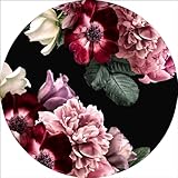 Pro-Art Glasbild Baroque Flowers III, rund 20 cm