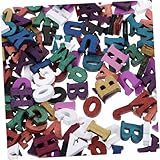 PartyKindom 200 Stück Teiliges Bunte Holzbuchstaben Hohe Natürliche Holzdeko zum Basteln und Wanddekoration Leicht Glatt Vielseitig für DIY Kunsthandwerk Geschenke Wohn und